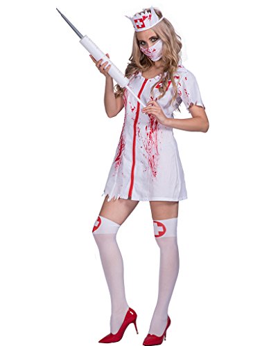 EraSpooky Damen Halloween Zombie Bloody Krankenschwester Kostüm von EraSpooky