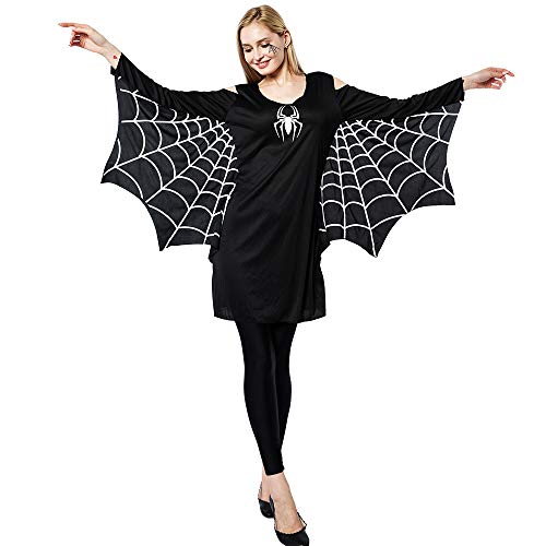 EraSpooky Damen Spinne Kostüm Faschingskostüme Cosplay Halloween Party Karneval Fastnacht Kleid für Erwachsene von EraSpooky