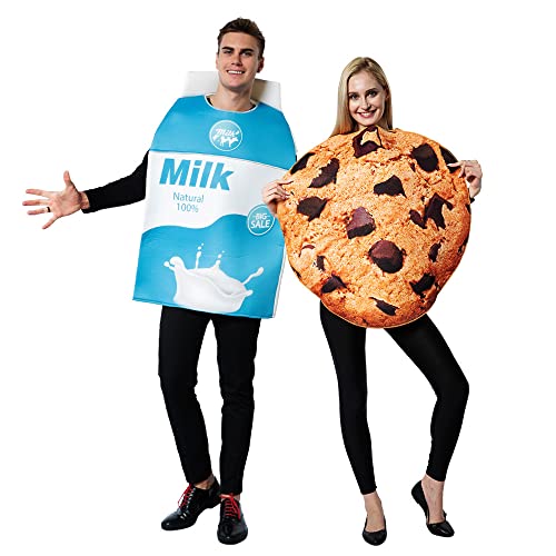 EraSpooky Erwachsene Milch Und Kekse Cosplay Kostüm Lustige Party Outfit Halloween Kleidung von EraSpooky