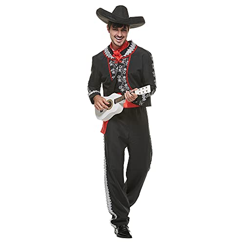 EraSpooky Herren Tag der Toten Kostüm Karneval Kostüme Mariachi Costume L von EraSpooky