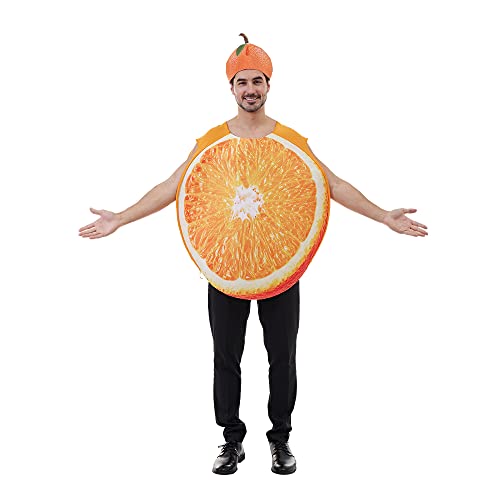 EraSpooky Orange Fruit Comedy Kostüm für Erwachsene Unisex Einheitsgröße von EraSpooky