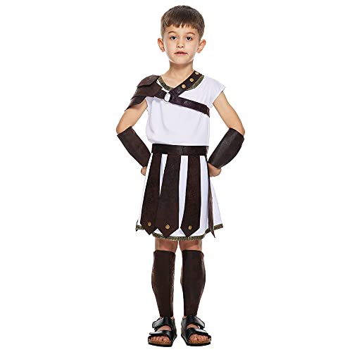 EraSpooky Römisches Gladiator Kostüm für Kinder für Halloween Partys, Cosplay, Karneval, Motto Party Kleidung, Rollenspiele von EraSpooky