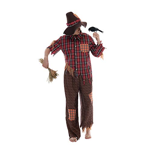 EraSpooky Scarecrow Cosplay Kostüm Erwachsene Herren Party Anzug Kleidung Lustiges Halloween von EraSpooky