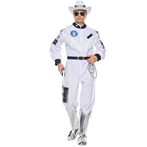 Eraspooky Herren Space Cowboy Kostüm Erwachsene Astronaut Cosplay Jumpsuit von EraSpooky