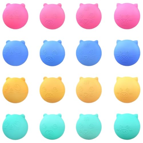 16 Stück Wiederverwendbare Wasserballons, Niedliche Schnellfüllung Silikon Wasser Splash Ball Sommer Pool Wasserballons für Outdoor von Erconsso