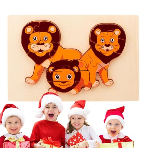 Erconsso 3D-Cartoon-Puzzles,3D-Puzzles für Kinder | Holzpuzzles Lernen 3D-Puzzles - Tierpuzzles, Lernspielzeug für Zuhause, Reisen, und Mädchen von Erconsso