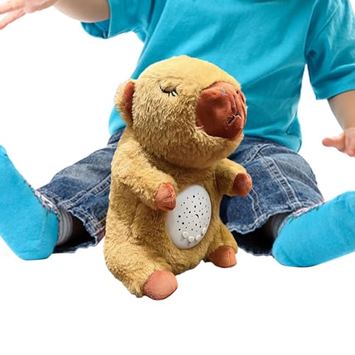 Erconsso Atmendes Plüschtier | Plüsch Capybara Atmende Puppe | Beleuchtetes Sanftes Einschlafhilfe für Schlafzimmer Wohnheim Reise Erconsso Atmendes Plüschtier | Plüsch Capybara Atmende Puppe | Beleuchtetes Sanftes Einschlafhilfe für Schlafzimmer Wohnheim Reise von Erconsso