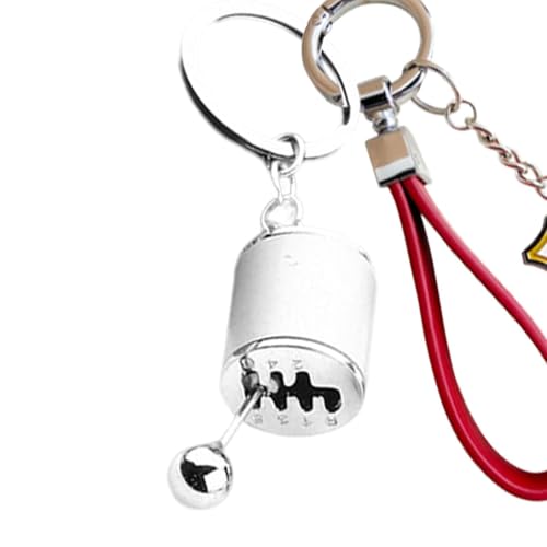 Erconsso Auto Shifter Gear Keychains, Getriebeschaltschlüsselkasten - Automatische Getriebeschlüsselkette - 6 Speed ​​Getriebeschaltschlüsselring, kreativer Schalthebel -Hebelschlüsselung, von Erconsso