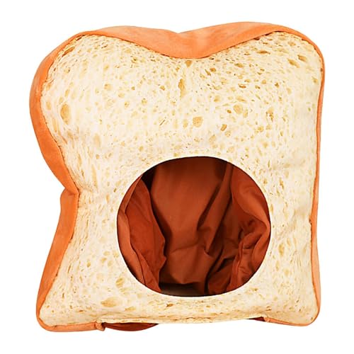 Erconsso Brothut, Toast-Brothut, Toast-Kopfbedeckung, weiches Brot, Kostüm, Hut, lustige Party-Hüte, Cosplay-Partys, Foto-Requisiten für Erwachsene und Kinder, 35 x 35 x 15 cm von Erconsso