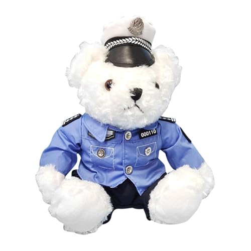 Erconsso Gefüllter Polizeibär - Richtlinien Teddybären Kuscheltiere,Niedliche Plüschbären mit Abnehmbarer Kleidung für Kinder, Mädchen und Erconsso Gefüllter Polizeibär - Richtlinien Teddybären Kuscheltiere,Niedliche Plüschbären mit Abnehmbarer Kleidung für Kinder, Mädchen und von Erconsso