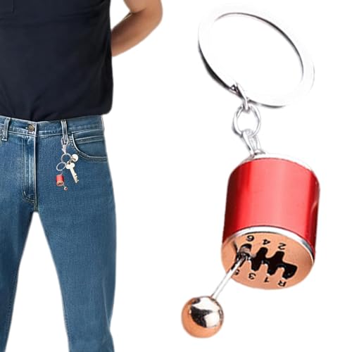 Erconsso Getriebeschlüsselkaint, Auto Shifter Gear Keychains - Automatische Getriebeschlüsselkette - 6 Speed ​​Getriebeschaltschlüsselring, kreativer Schalthebel -Hebelschlüsselung, von Erconsso