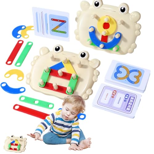 Erconsso Matching-Spiel für Kinder, Matching Shape Stacker,Kreatives Formsortierspielzeug, schnell passendes Brettspiel | Tragbares Lernspielzeug für die frühe Entwicklung von Kindern im Alter von 3–4 von Erconsso