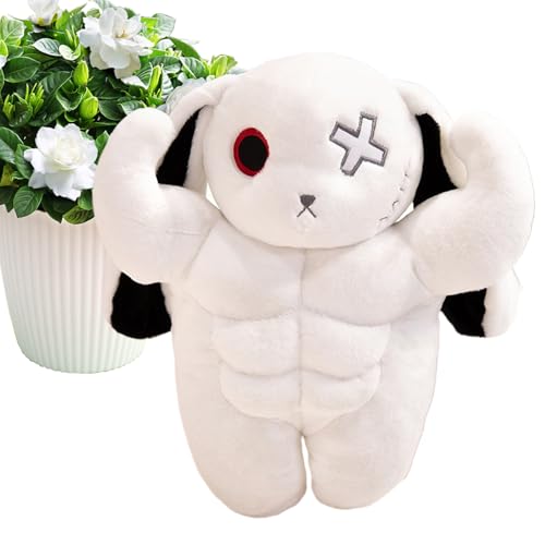 Erconsso Plüschtier - Halloween Muskel Kaninchen Plüsch Stehfigur,Weiches Kuschelkissen Zum Umarmen Für Sofa Bett Schreibtisch Auto Erconsso Plüschtier - Halloween Muskel Kaninchen Plüsch Stehfigur,Weiches Kuschelkissen Zum Umarmen Für Sofa Bett Schreibtisch Auto von Erconsso