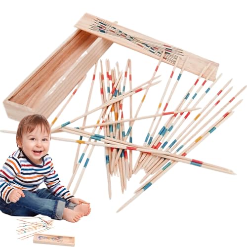 Erconsso Traditionelles Koreanisches Spiel, Koreanisches Sticks-Balance-Spiel | Hölzerne Pick-Up-Sticks Koreanisches Volksspiel für Kinder - Klassisches Pick-Up-Sticks-Spielzeug, lustige von Erconsso