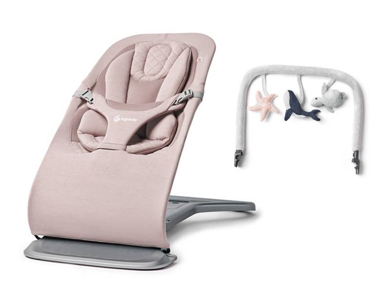 Ergobaby Evolve 3-in-1 Babywippe inkl. Spielbogen, Blush Pink von Ergobaby