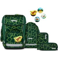 ERGOBAG 01212-900Y0-10 Cubo 5-teiliges Schulrucksack-Set BärRex, grün von Ergobag