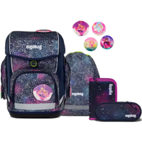 ERGOBAG 01212-90110-10 Cubo 5-teiliges Schulrucksack-Set Bärlaxy, lila von Ergobag