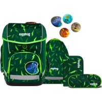 ERGOBAG 01212-90196-10 Cubo 5-teiliges Schulrucksack-Set Bärtastisch, grün von Ergobag