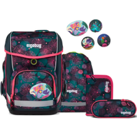 ERGOBAG 01212-90198-10 Cubo 5-teiliges Schulrucksack-Set KorallBär, lila von Ergobag