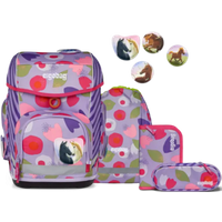 ERGOBAG 01212-90275-10 Cubo 5-teiliges Schulrucksack-Set BlütenzauBär, lila von Ergobag