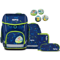 ERGOBAG 01212-90352-10 Cubo 5-teiliges Schulrucksack-Set SpitzenreitBär, dunkelblau von Ergobag