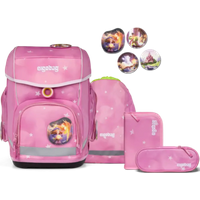 ERGOBAG 01212-90355-10 Cubo 5-teiliges Schulrucksack-Set WolkenzauBär, pink von Ergobag