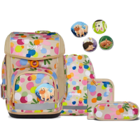 ERGOBAG 01213-90353-10 Cubo 5-teiliges Schulrucksack-Set Flower PowBär, beige von Ergobag