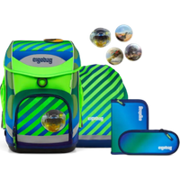 ERGOBAG 01214-90161-10 Cubo 5-teiliges Schulrucksack-SetTruckBär, blau von Ergobag