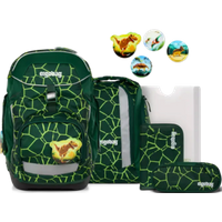 ERGOBAG 01298-900Y0-10 Pack 6-teiliges Schulrucksack-Set BärRex, grün von Ergobag