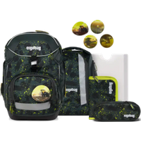 ERGOBAG 01298-90153-10 Pack 6-teiliges Schulrucksack-Set MähdreschBär, grau von Ergobag