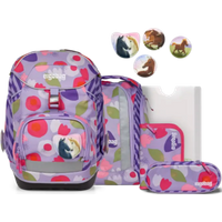 ERGOBAG 01298-90275-10 Pack 6-teiliges Schulrucksack-Set BlütenzauBär, lila von Ergobag