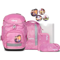 ERGOBAG 01298-90355-10 Pack 6-teiliges Schulrucksack-Set WolkenzauBär, pink von Ergobag