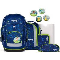 ERGOBAG 01299-90352-10 Maxi 6-teiliges Schulrucksack-Set SpitzenreitBär, dunkelblau von Ergobag