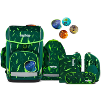 ERGOBAG 01300-90196-10 Cubo Light 6-teiliges Schulrucksack-Set Bärtastisch, grün von Ergobag