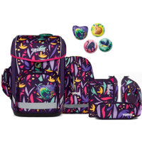 ERGOBAG 01300-90361-10 Cubo Light 6-teiliges Schulrucksack-Set AmBärzonas, lila von Ergobag