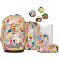 ERGOBAG 01303-90353-10 Pack 6-teiliges Schulrucksack-Set Flower PowBär, beige von Ergobag