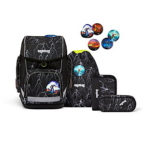 Ergobag Cubo Main Super ReflektBär Schulranzen-Set von Ergobag