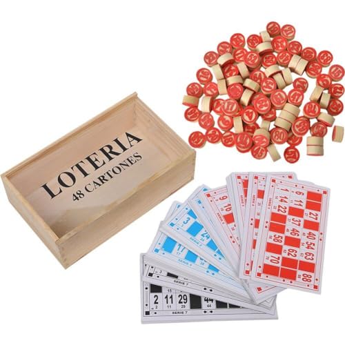 Ericetion Russisches Lotto-brettspiel-Set, Russische Bingo-Spiele Für Die Familie, Tambola-Set Holzfässern, Bingokarten, Chips, Loto-Souvenirs, Brettspiele, Spielzeug von Ericetion