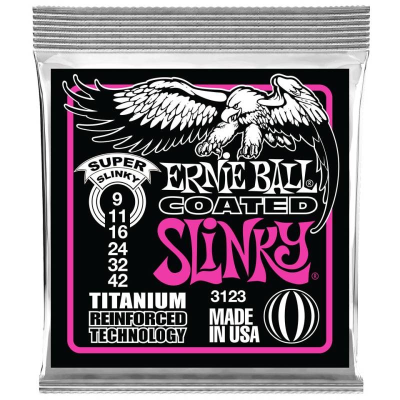 Ernie Ball Super Slinky Coated 3123 .009-042 Saiten E-Gitarre von Ernie Ball