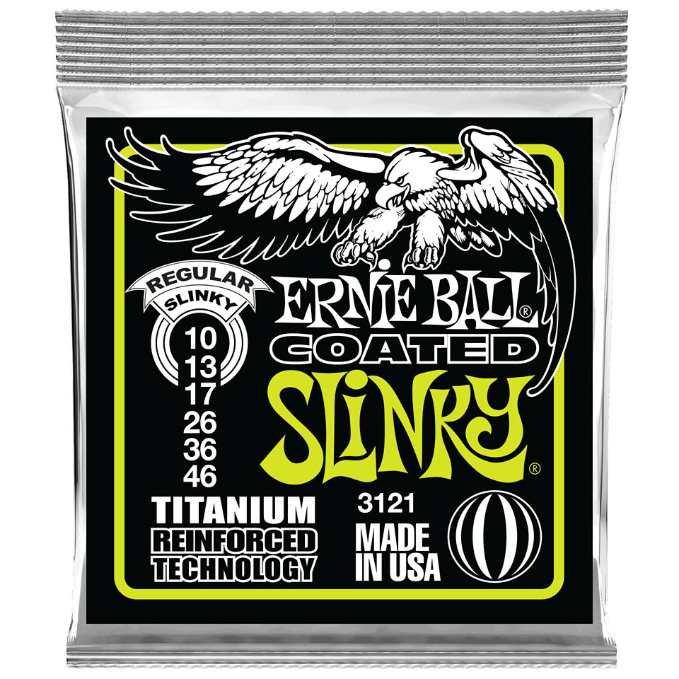 Ernie Ball Regular Slinky Coated 3121 .010-046 Saiten E-Gitarre von Ernie Ball