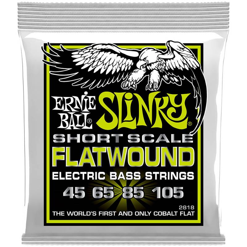 Ernie Ball Regular Slinky Flatwound 2818 Short Scale .045-.105 Saiten von Ernie Ball