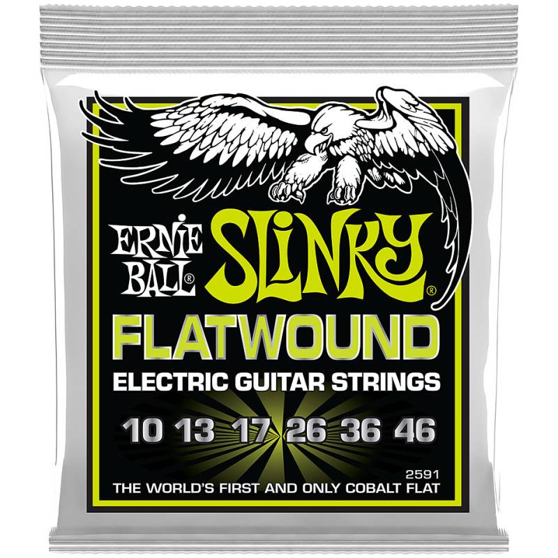 Ernie Ball Slinky Nickel Flatwound, Regular .010-.046 Saiten E-Gitarre von Ernie Ball