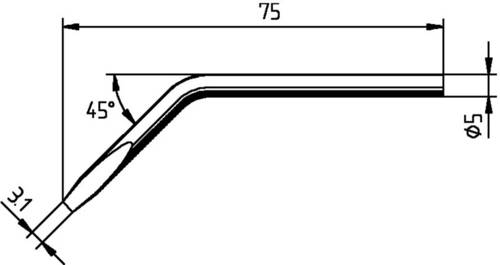 Ersa 0052JD Lötspitze Meißelform, gebogen Spitzen-Größe 3.10mm Inhalt 1St. von Ersa