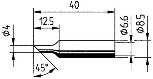 Ersa 0832NDLF Lötspitze angeschrägt Spitzen-Größe 4mm Inhalt 1St. von Ersa