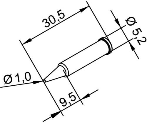 Ersa 102 PD LF 10 Lötspitze Bleistiftform, ERSADUR Spitzen-Größe 1mm Inhalt 1St. von Ersa