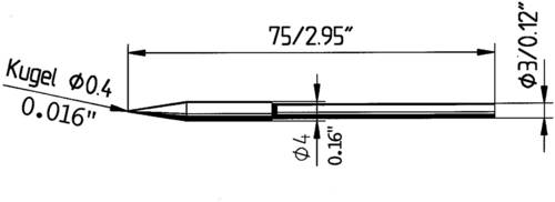 Ersa 212 BD LF Lötspitze Bleistiftform Spitzen-Größe 0.4mm Inhalt 1St. von Ersa