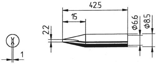 Ersa 842 CD Lötspitze Meißelform Spitzen-Größe 2.2mm Inhalt 1St. von Ersa