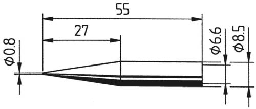 Ersa 842 SD LF Lötspitze Bleistiftform, verlängert Spitzen-Größe 0.8mm Inhalt 1St. von Ersa