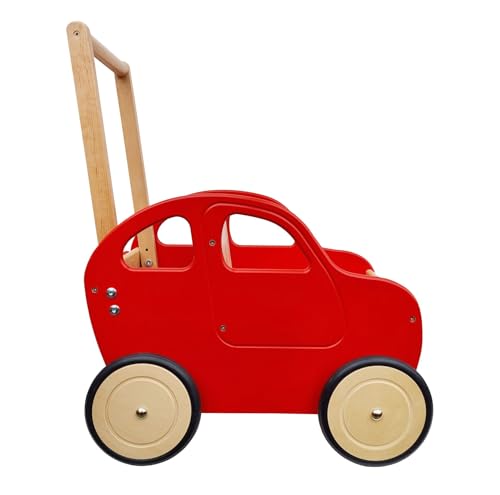 Erst-Holz Lauflernwagen rotes Auto Teddytransporter Holzauto Puppenwagen 95-003 von Erst-Holz