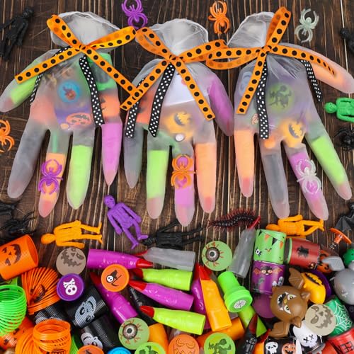 Erweicet Halloween-Partygeschenke für Kinder, Halloween-Preise, Handschuhe, Stofftiere, Großpackung für Klassenzimmer von Erweicet